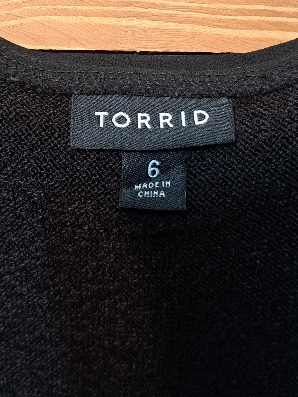 Ladies Torrid Sz 6X Black Long Sleeve Dress Vneck Office Pullon Soft - Picture 2 of 6
